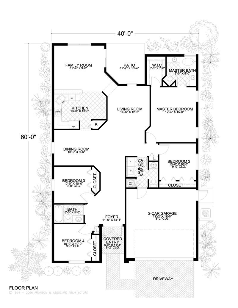 Floor Plan First Story of Mediterranean Plan #107-1171