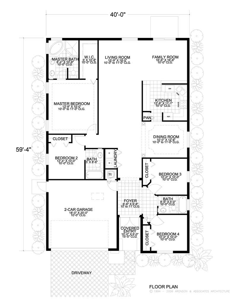 Floor Plan First Story of Mediterranean Plan #107-1174