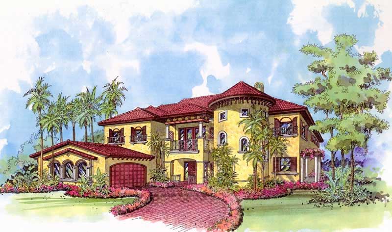 Front View of this 5-Bedroom, 4375 Sq Ft Plan - 107-1178