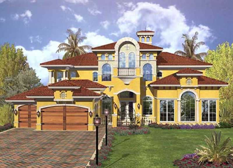 Front elevation of Coastal home (ThePlanCollection: House Plan #107-1183)