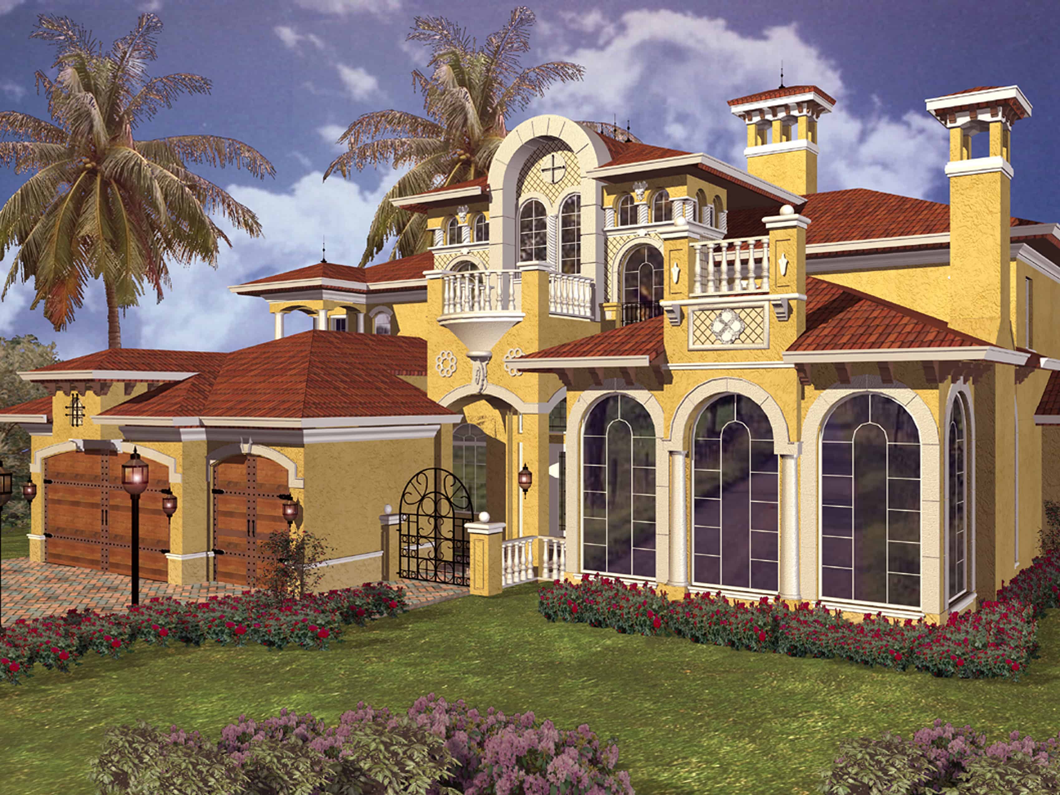 Front View of this 5-Bedroom, 5966 Sq Ft Plan - 107-1183