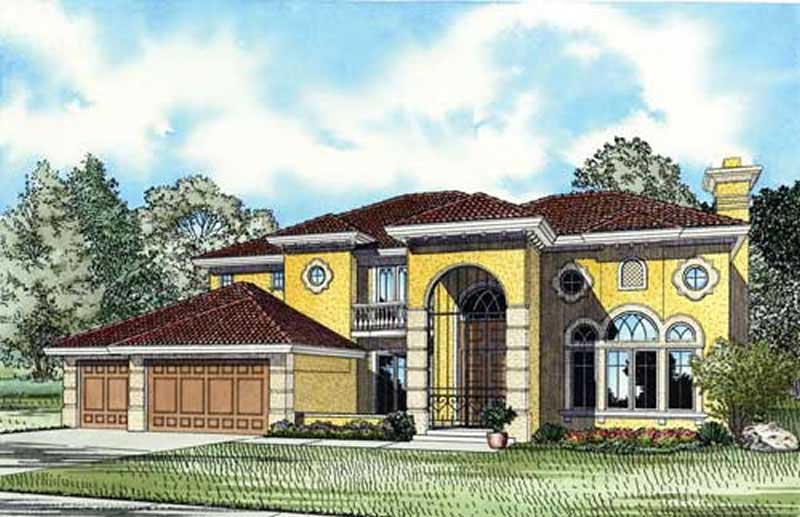 Front View of this 5-Bedroom, 5140 Sq Ft Plan - 107-1184
