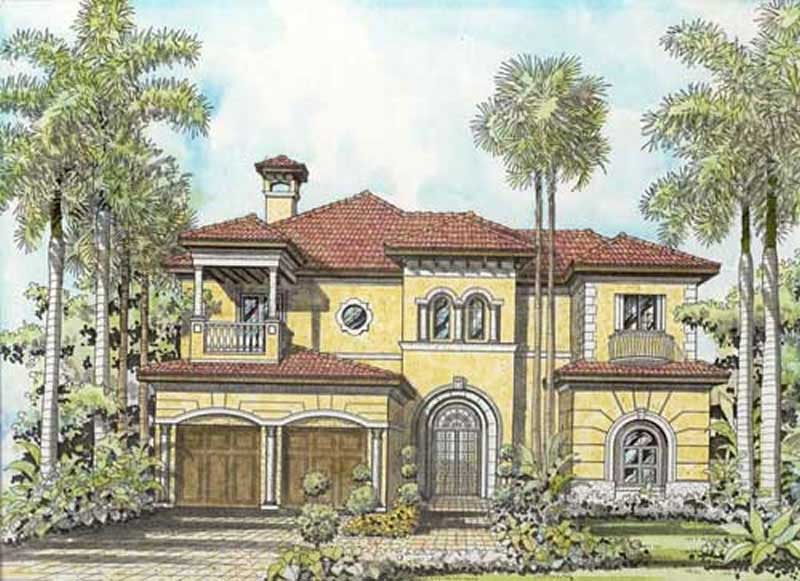 Front View of this 6-Bedroom, 5542 Sq Ft Plan - 107-1185