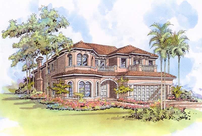 Front View of this 5-Bedroom, 4210 Sq Ft Plan - 107-1193