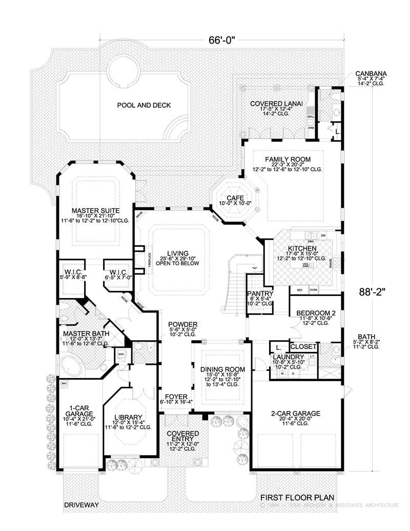 Floor Plan First Story of Cape Cod Plan #107-1194