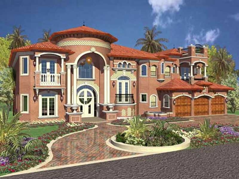 Front View of this 6-Bedroom, 6679 Sq Ft Plan - 107-1207
