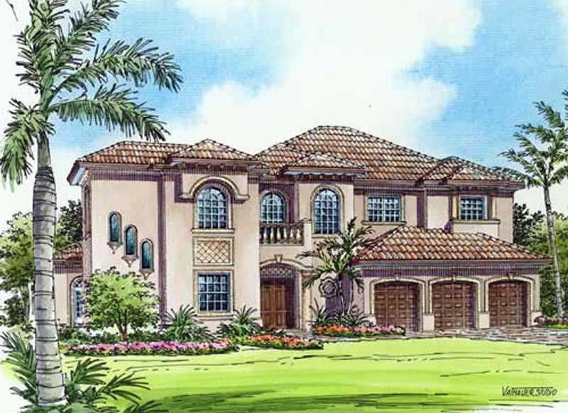 Front View of this 5-Bedroom, 5690 Sq Ft Plan - 107-1215