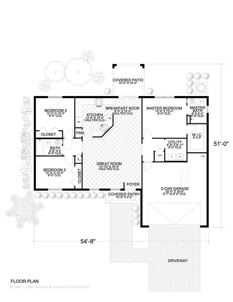 Floor Plan First Story of Mediterranean Plan #107-1218