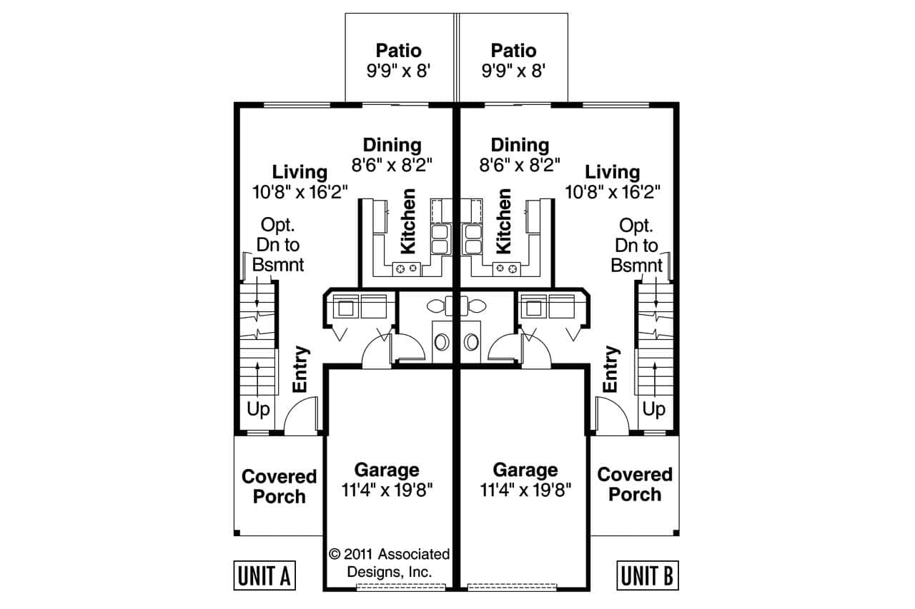 Floor Plan First Story of Multi-Unit Plan #108-1007
