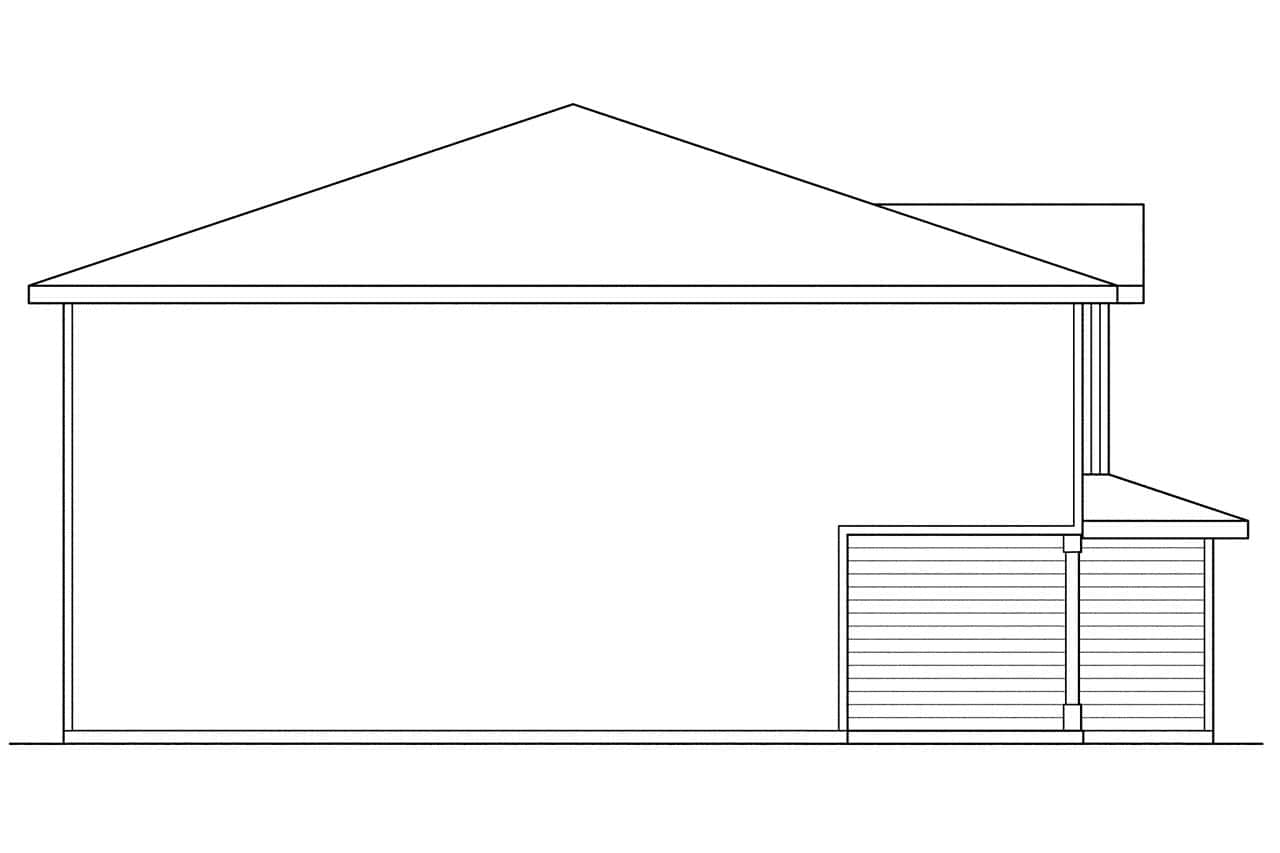 Home Plan Left Elevation of this 8-Bedroom,2568 Sq Ft Plan -108-1007