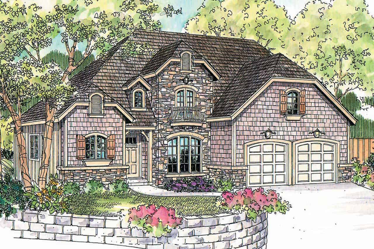 European home (ThePlanCollection: Plan #108-1010)