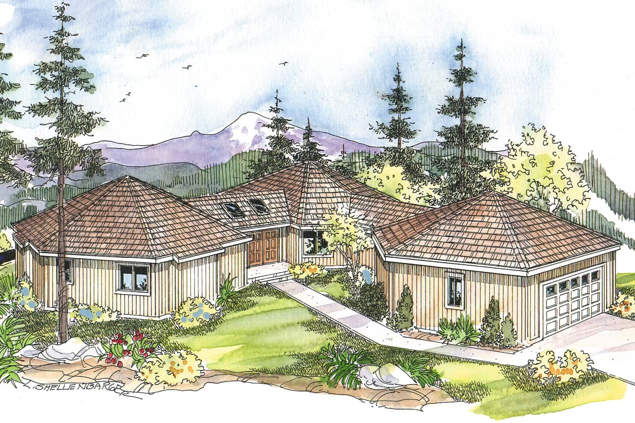Contemporary home (ThePlanCollection: Plan #108-1015)