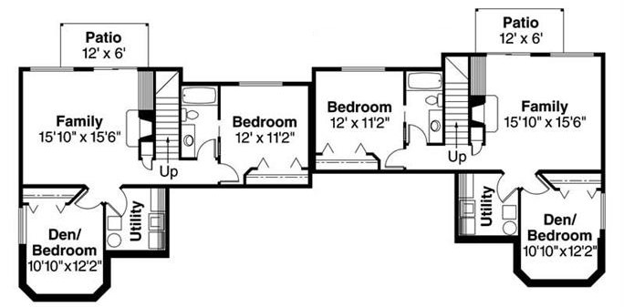 Basement of Contemporary Plan #108-1018