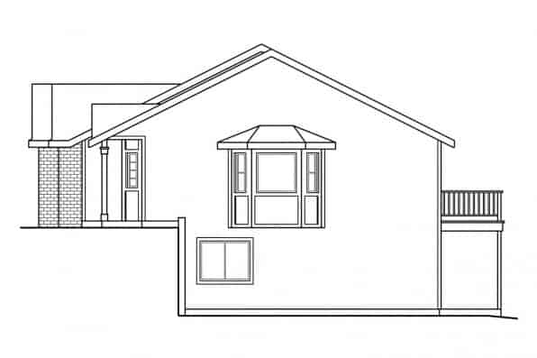 Home Plan Right Elevation of this 6-Bedroom,3580 Sq Ft Plan -108-1018
