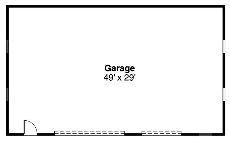 Floor Plan Garage of Garage Plan #108-1022