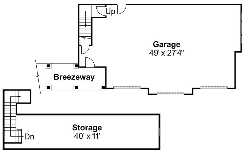 Floor Plan Garage of Garage Plan #108-1023