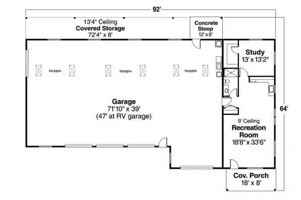 Floor Plan Garage of Garage Plan #108-1026
