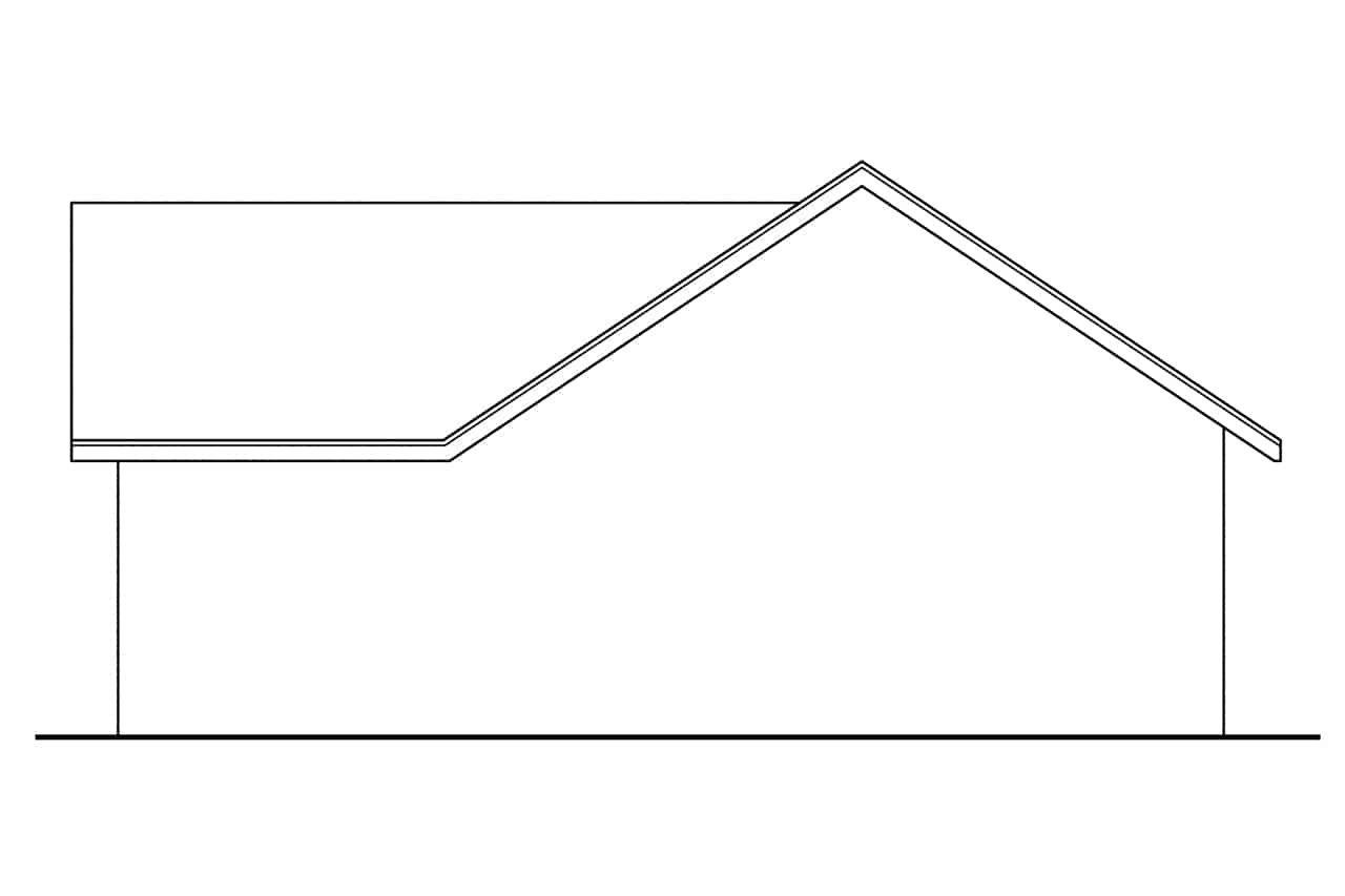 Home Plan Rear Elevation of this 0-Bedroom,816 Sq Ft Plan -108-1028