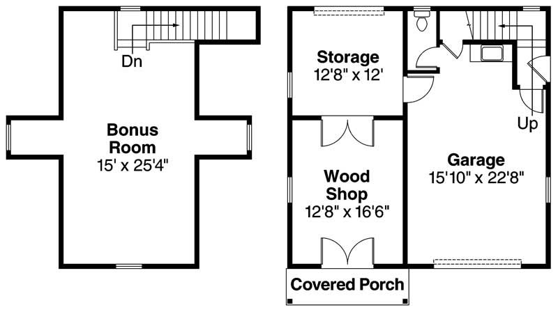 Floor Plan Garage of Garage Plan #108-1029