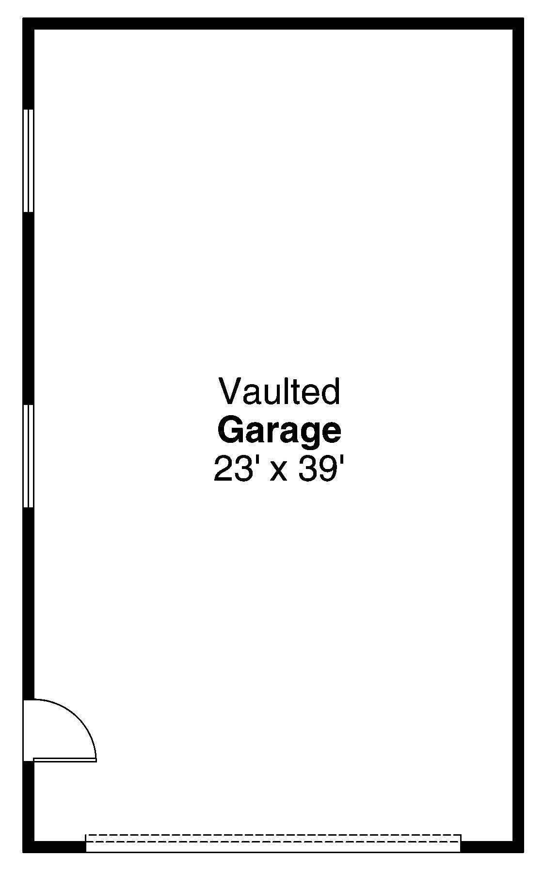 Floor Plan First Story of Garage Plan #108-1030