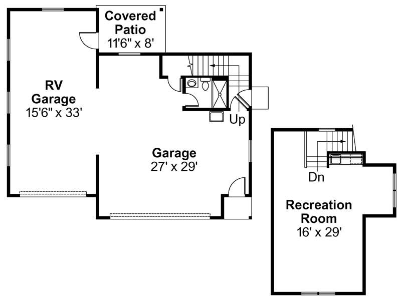 Floor Plan Garage of Garage Plan #108-1031