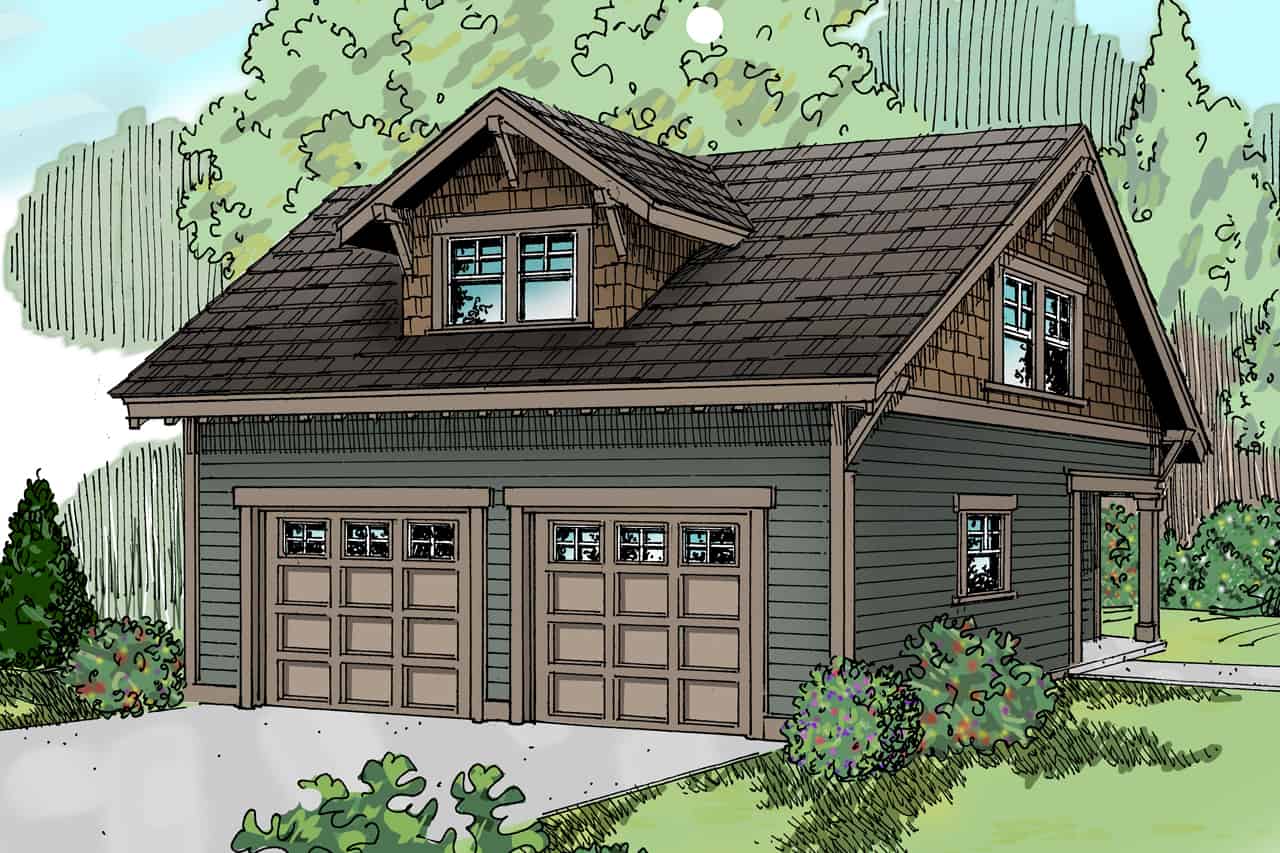 Front elevation of Cottage home (ThePlanCollection: House Plan #108-1035)