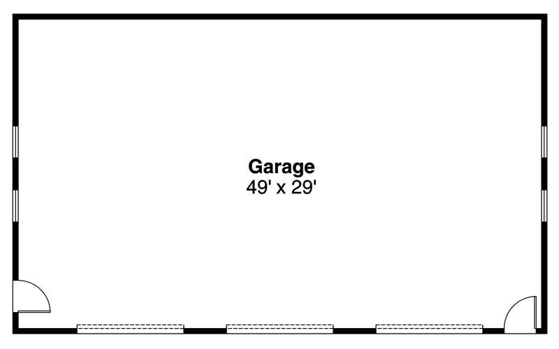 Floor Plan First Story of Garage Plan #108-1036