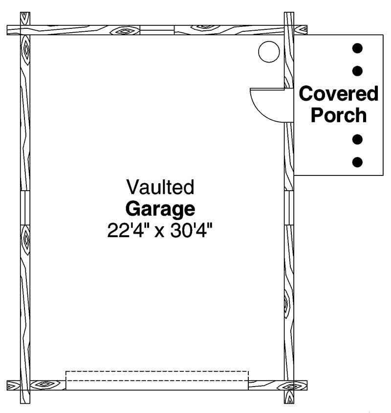 Floor Plan First Story of Garage Plan #108-1046