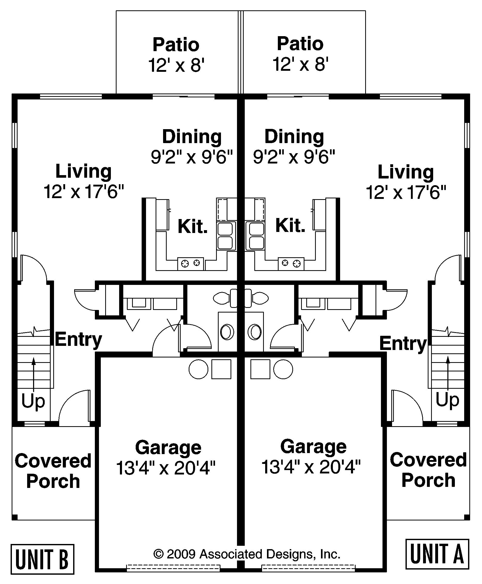 Floor Plan First Story of Multi-Unit Plan #108-1047