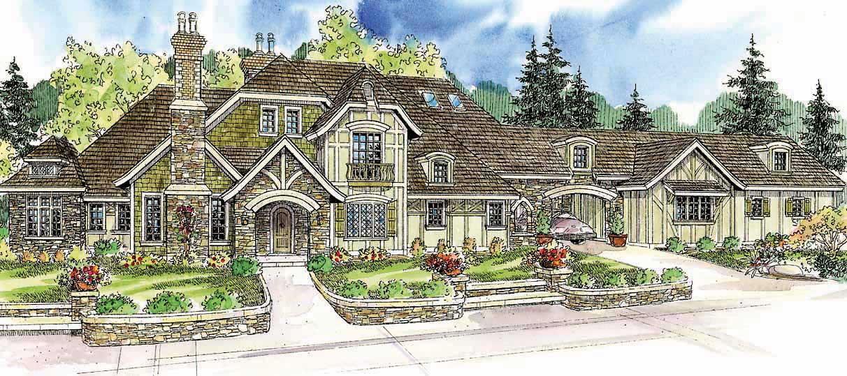 This is a colored image of these Chateau Homeplans.