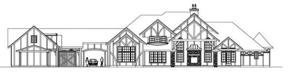 Home Plan Rear Elevation of this 3-Bedroom,5024 Sq Ft Plan -108-1050
