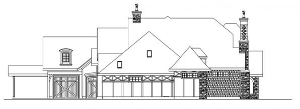 Home Plan Left Elevation of this 3-Bedroom,5024 Sq Ft Plan -108-1050