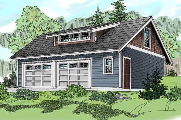 Image of the 2-Car garage plans