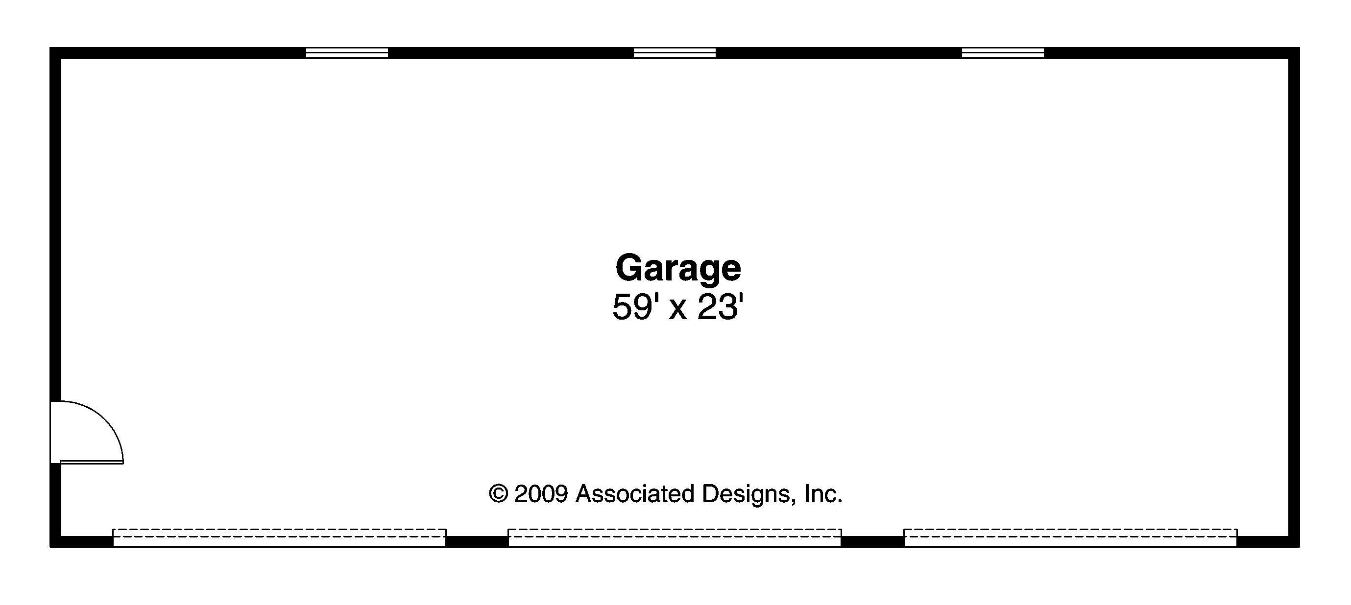 Floor Plan First Story of Garage Plan #108-1058