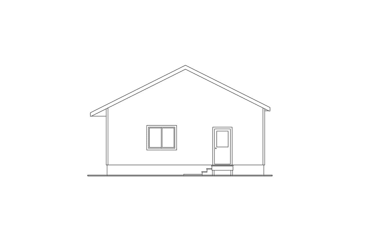 Home Plan Right Elevation of this 1-Bedroom,1800 Sq Ft Plan -108-1064