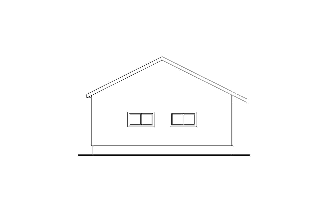 Home Plan Left Elevation of this 1-Bedroom,1800 Sq Ft Plan -108-1064