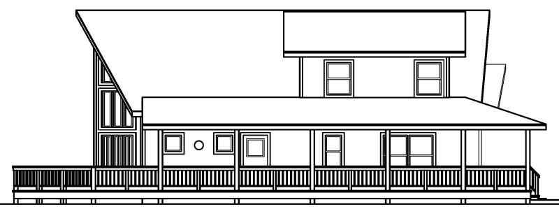 Home Plan Left Elevation of this 3-Bedroom,1844 Sq Ft Plan -108-1066