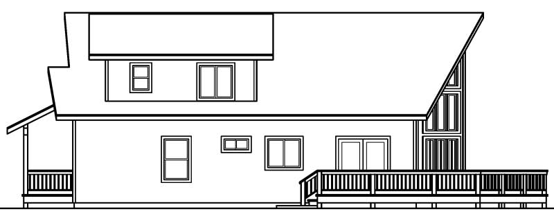 Home Plan Right Elevation of this 3-Bedroom,1844 Sq Ft Plan -108-1066