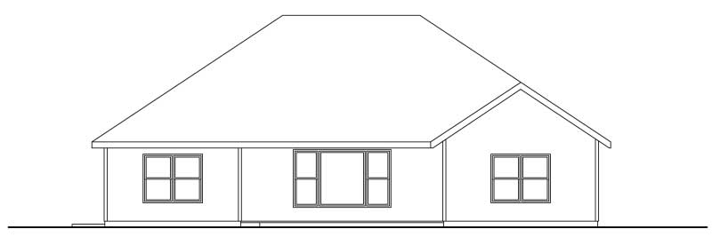 Home Plan Rear Elevation of this 3-Bedroom,2055 Sq Ft Plan -108-1069