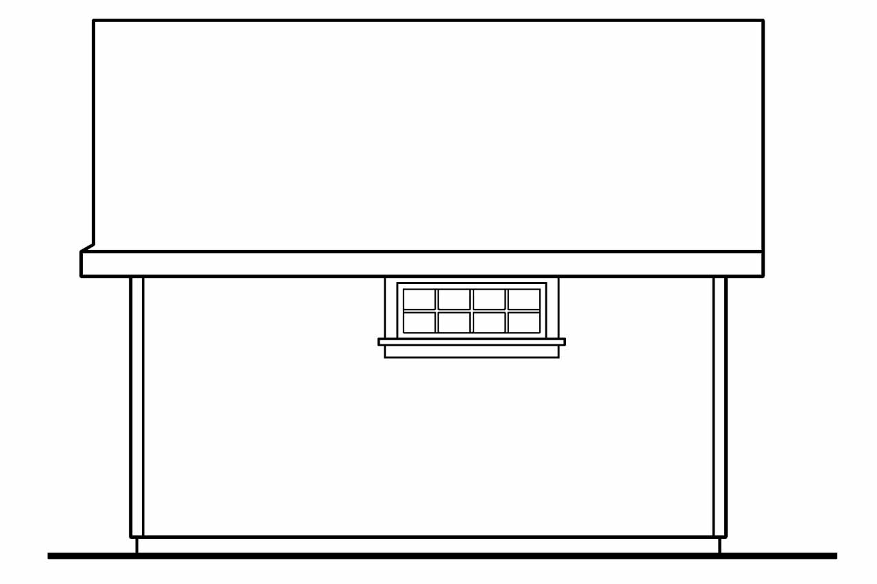 Home Plan Right Elevation of this 0-Bedroom,256 Sq Ft Plan -108-1073