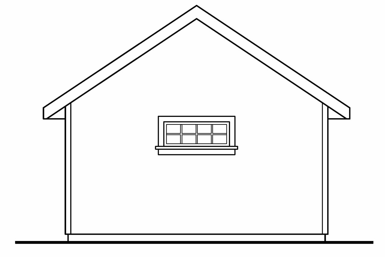 Home Plan Rear Elevation of this 0-Bedroom,256 Sq Ft Plan -108-1073