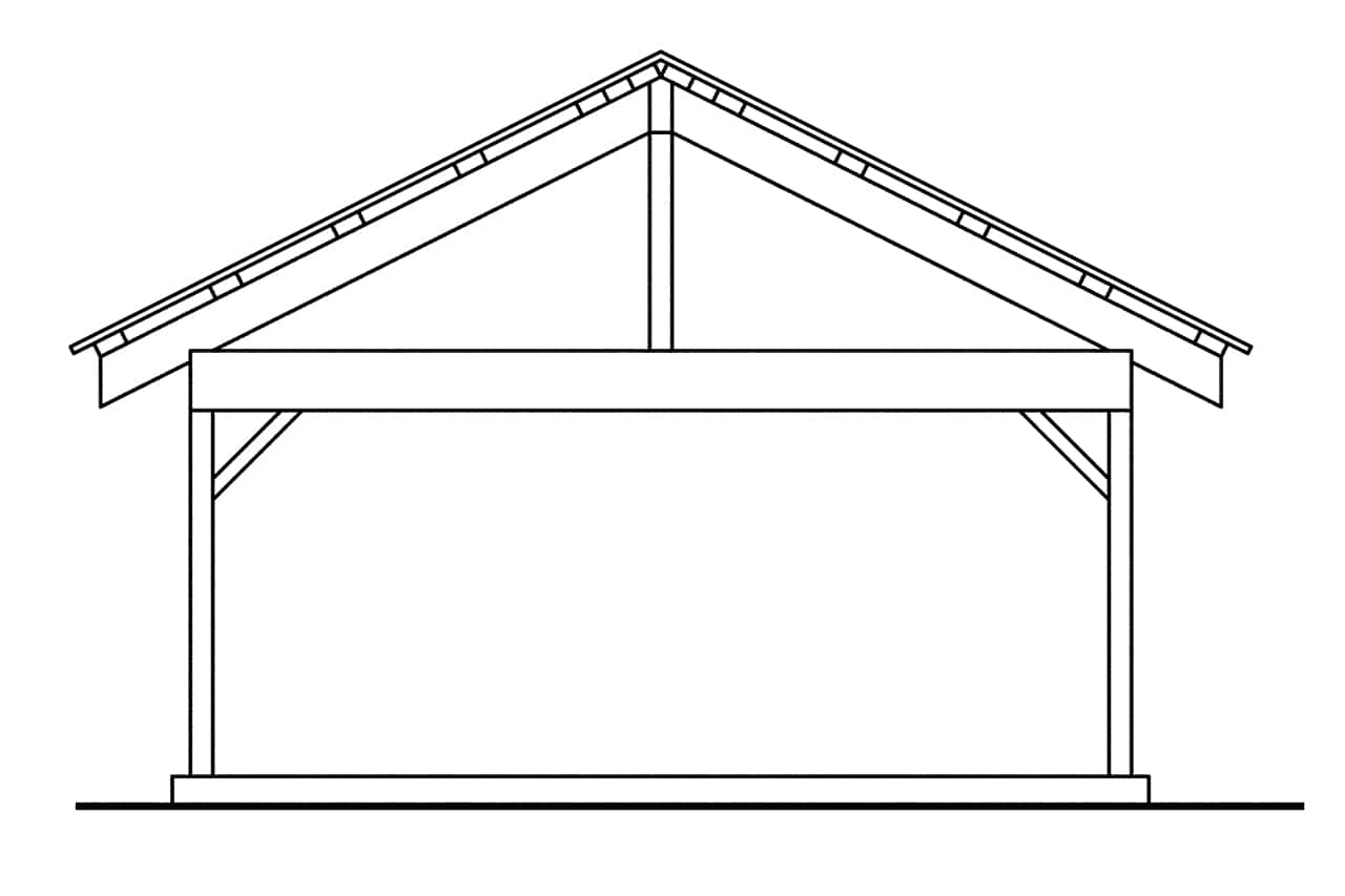 Home Plan Rear Elevation of this 0-Bedroom,294 Sq Ft Plan -108-1084