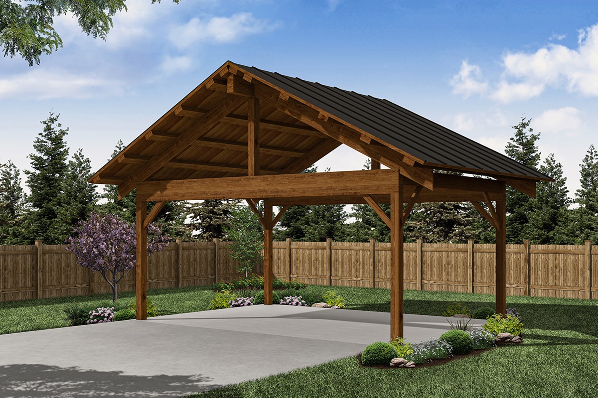 This is the front elevation for these Garage Plans.
