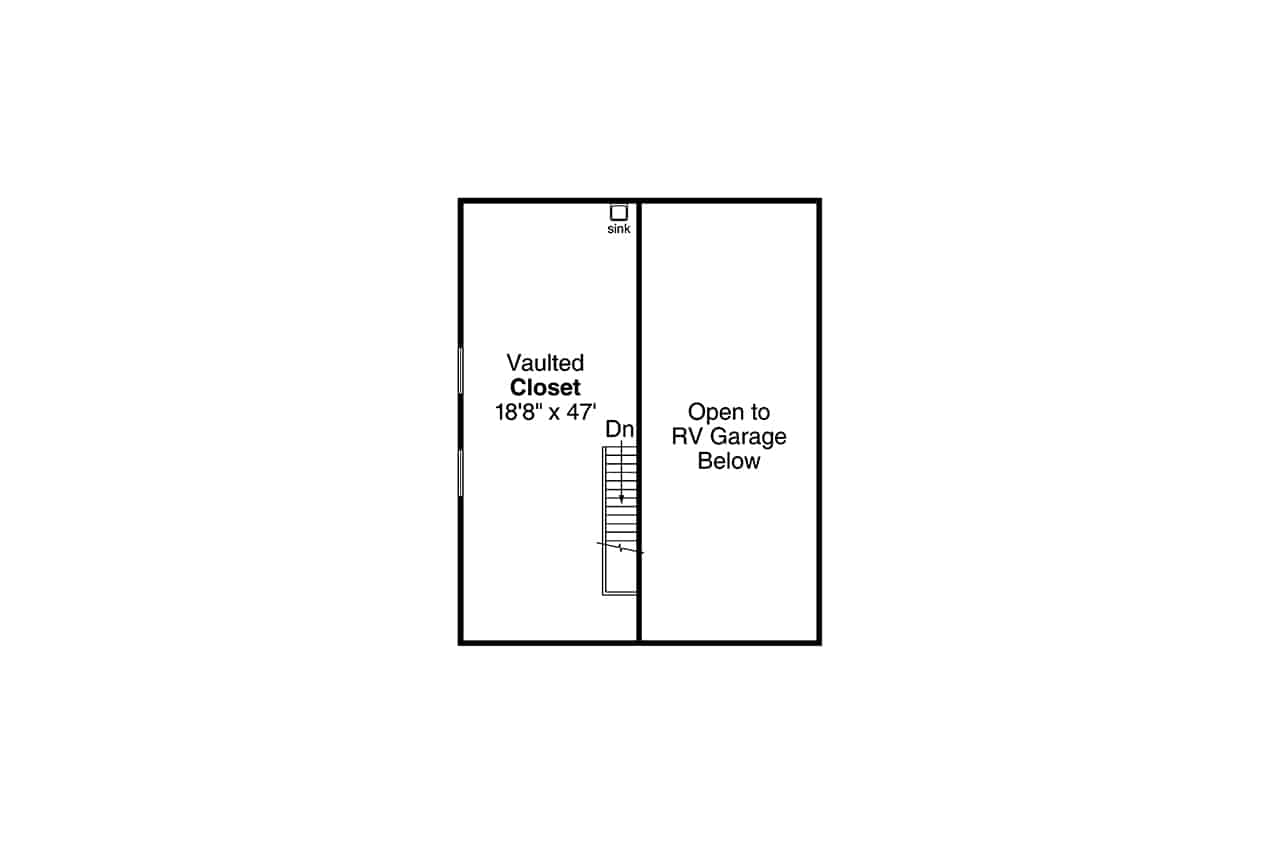 Upper Level of Garage Plan #108-1085