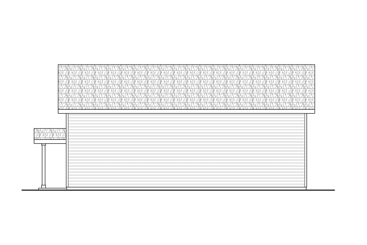 Home Plan Rear Elevation of this 0-Bedroom,1440 Sq Ft Plan -108-1086