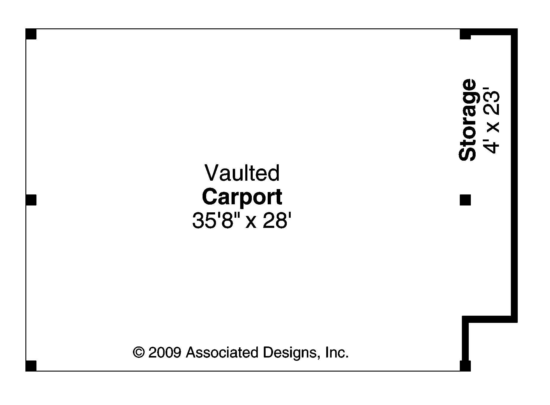 Floor Plan First Story of Garage Plan #108-1096