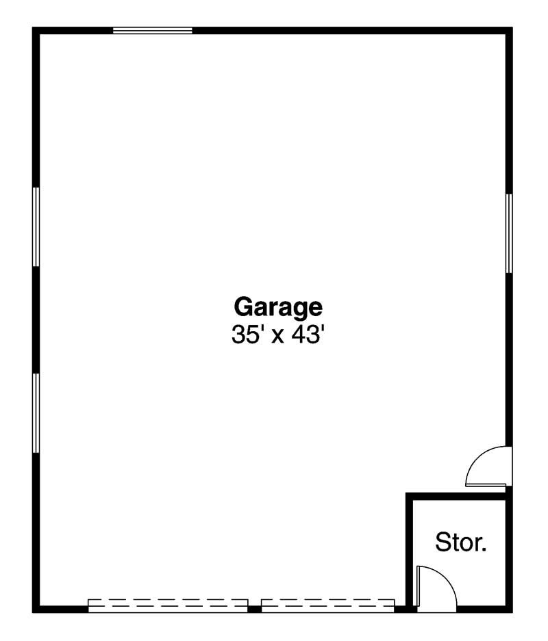 Floor Plan Garage of Garage Plan #108-1100
