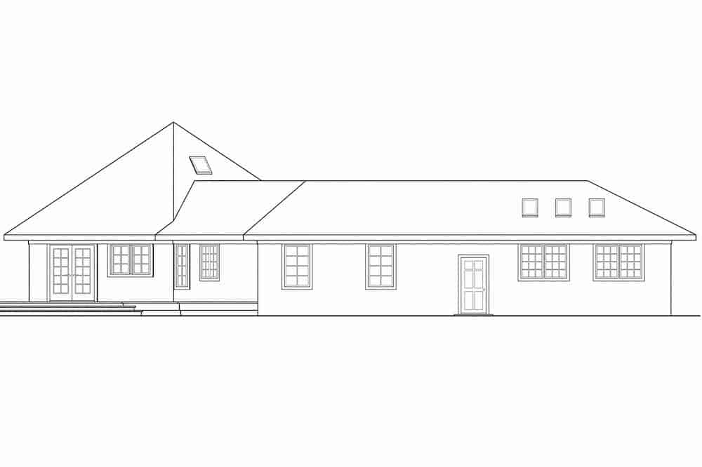 Home Plan Left Elevation of this 3-Bedroom,2472 Sq Ft Plan -108-1101
