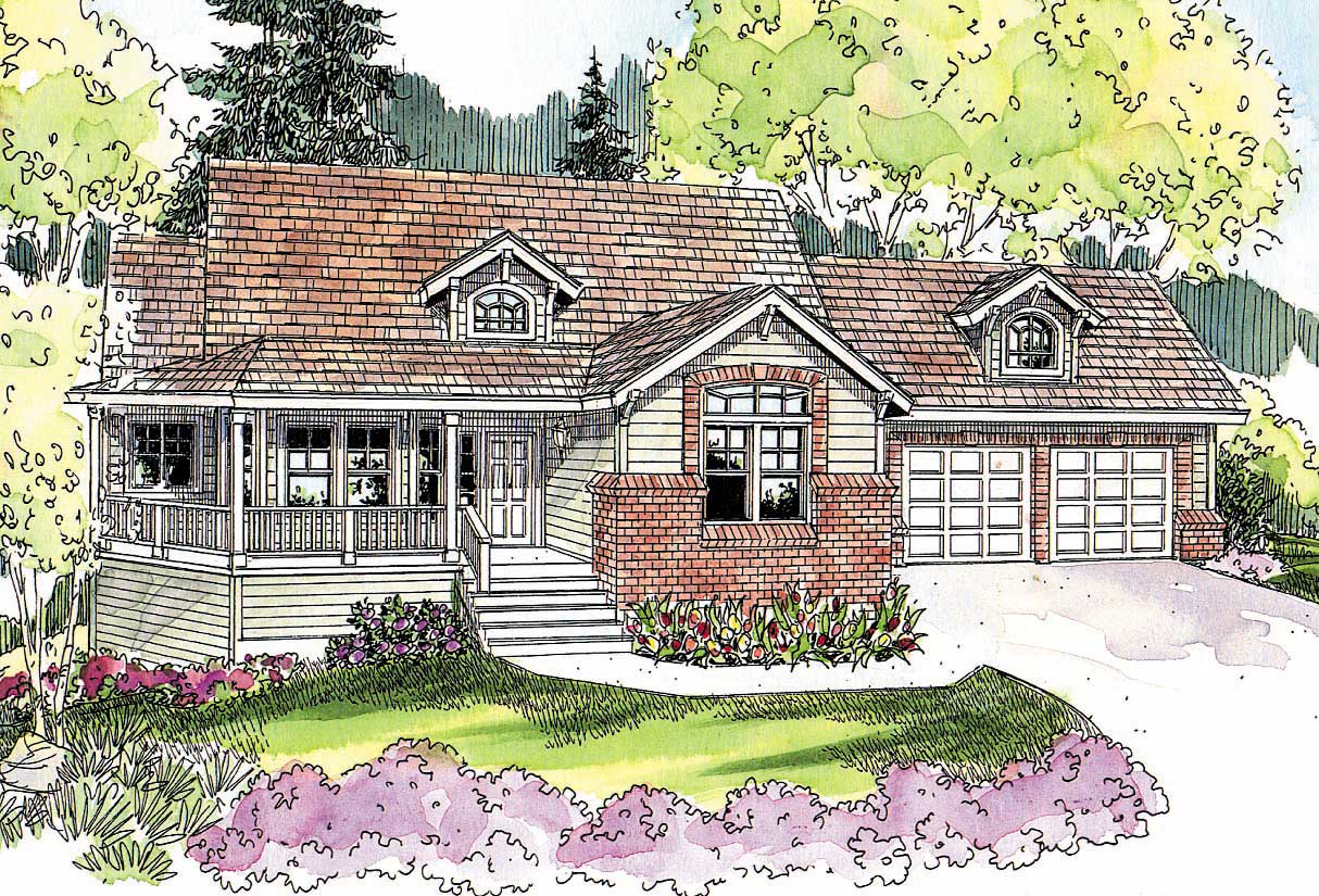 This image shows the Country Style of the house plans.