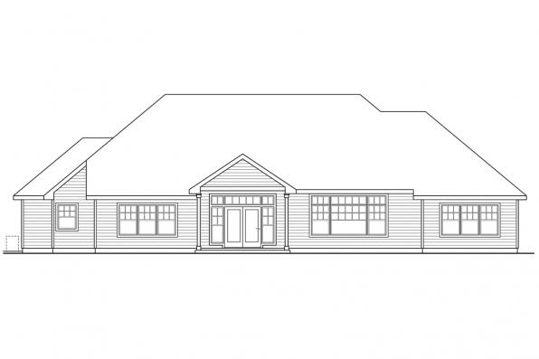 Home Plan Rear Elevation of this 3-Bedroom,2689 Sq Ft Plan -108-1111